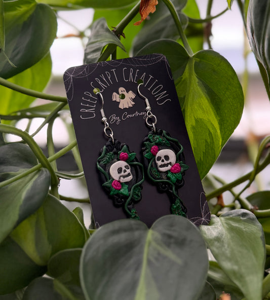 Skull Mirror Earrings
