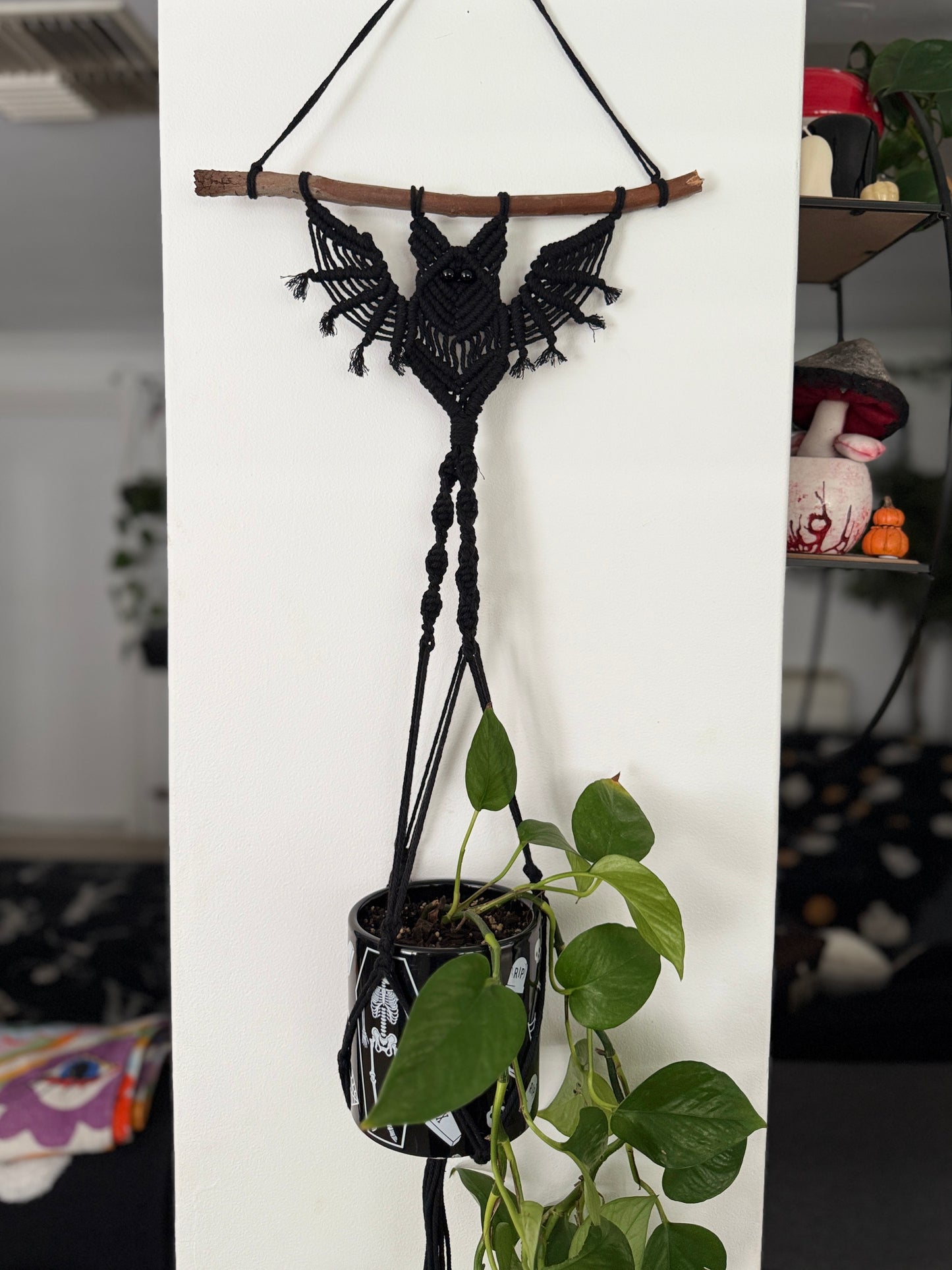 Bat Hanging Plant Holder
