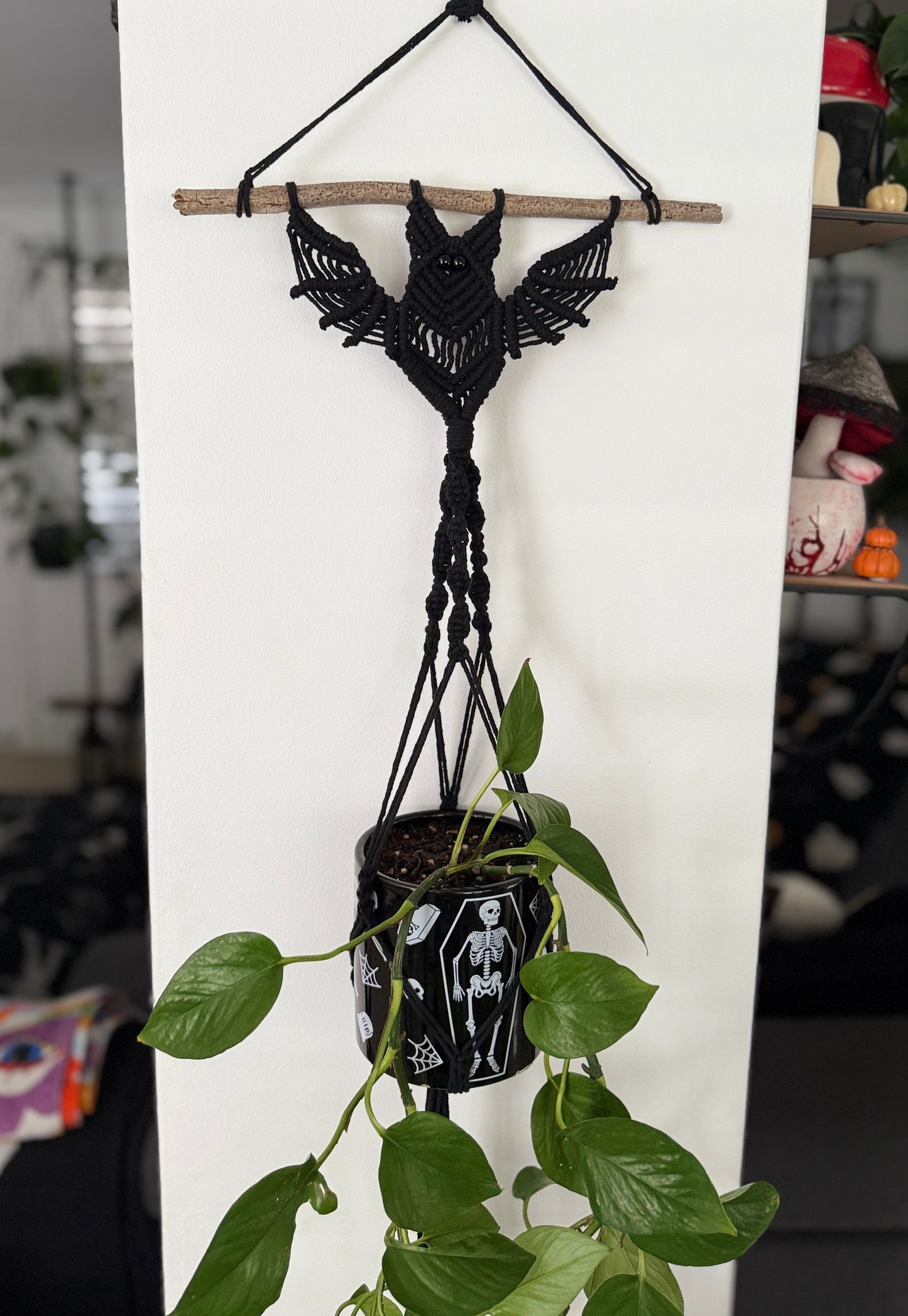 Bat Hanging Plant Holder