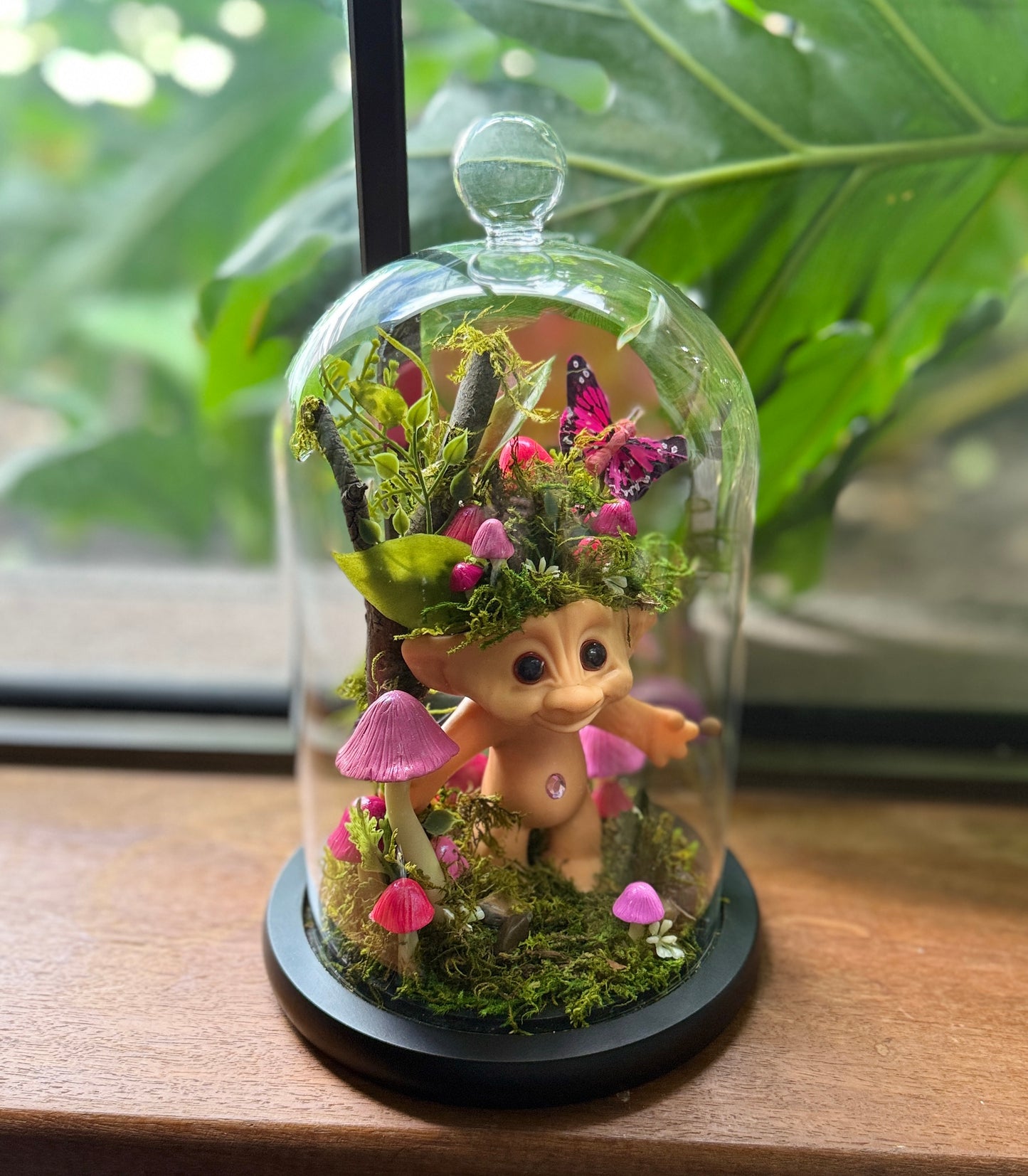 Pink Troll Doll Cloche