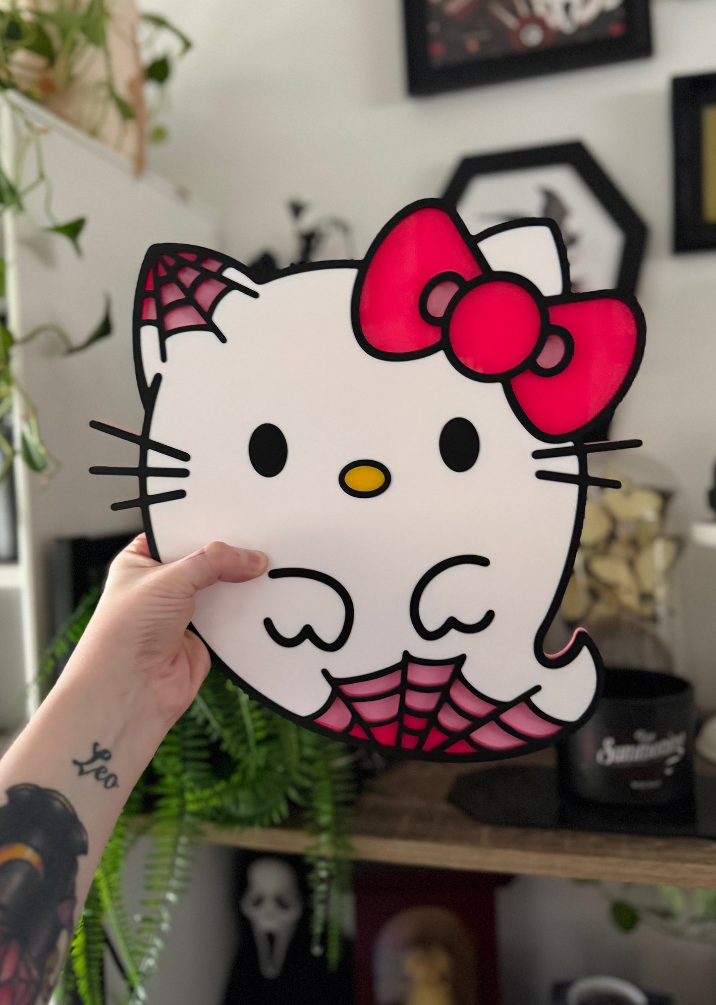 Hello Kitty Ghost Wall Hanging - Pink
