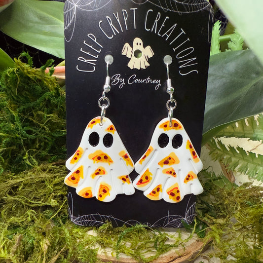 Pizza Ghost Earrings