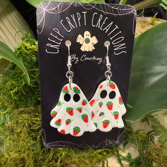 Strawberry Ghost Earrings