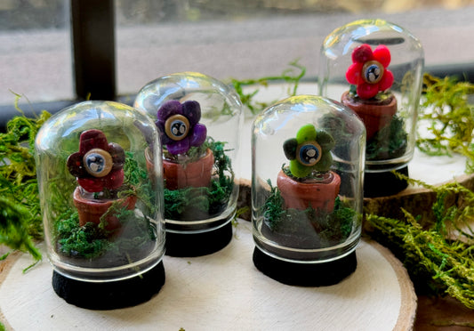 Mini Eye Flower Glass Domes