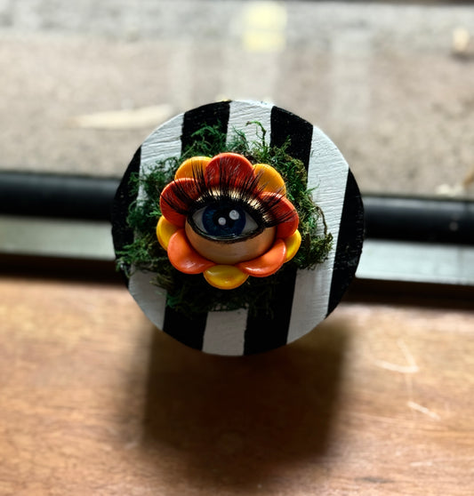 Flower Trinket Box - Orange/Yellow