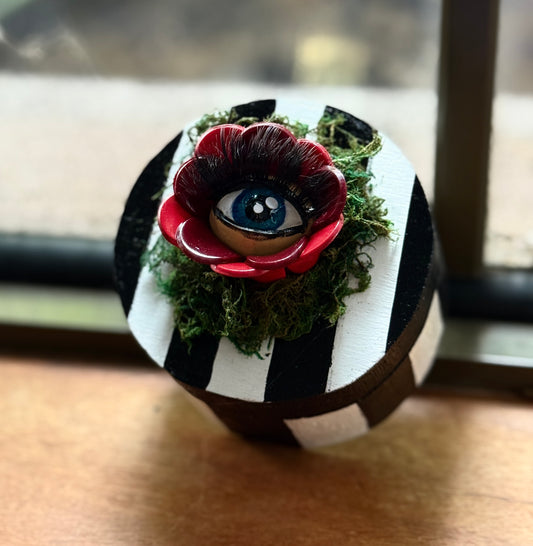 Flower Trinket Box - Red