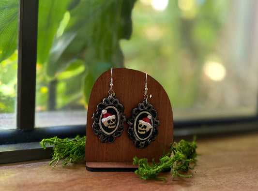 Santa Skull Earrings