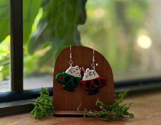 Spooky Christmas Cocoa Earrings