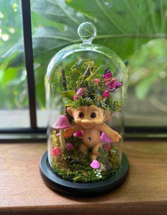 Pink Troll Doll Cloche