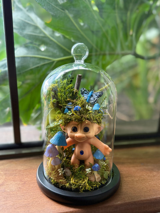 Blue Troll Doll Cloche