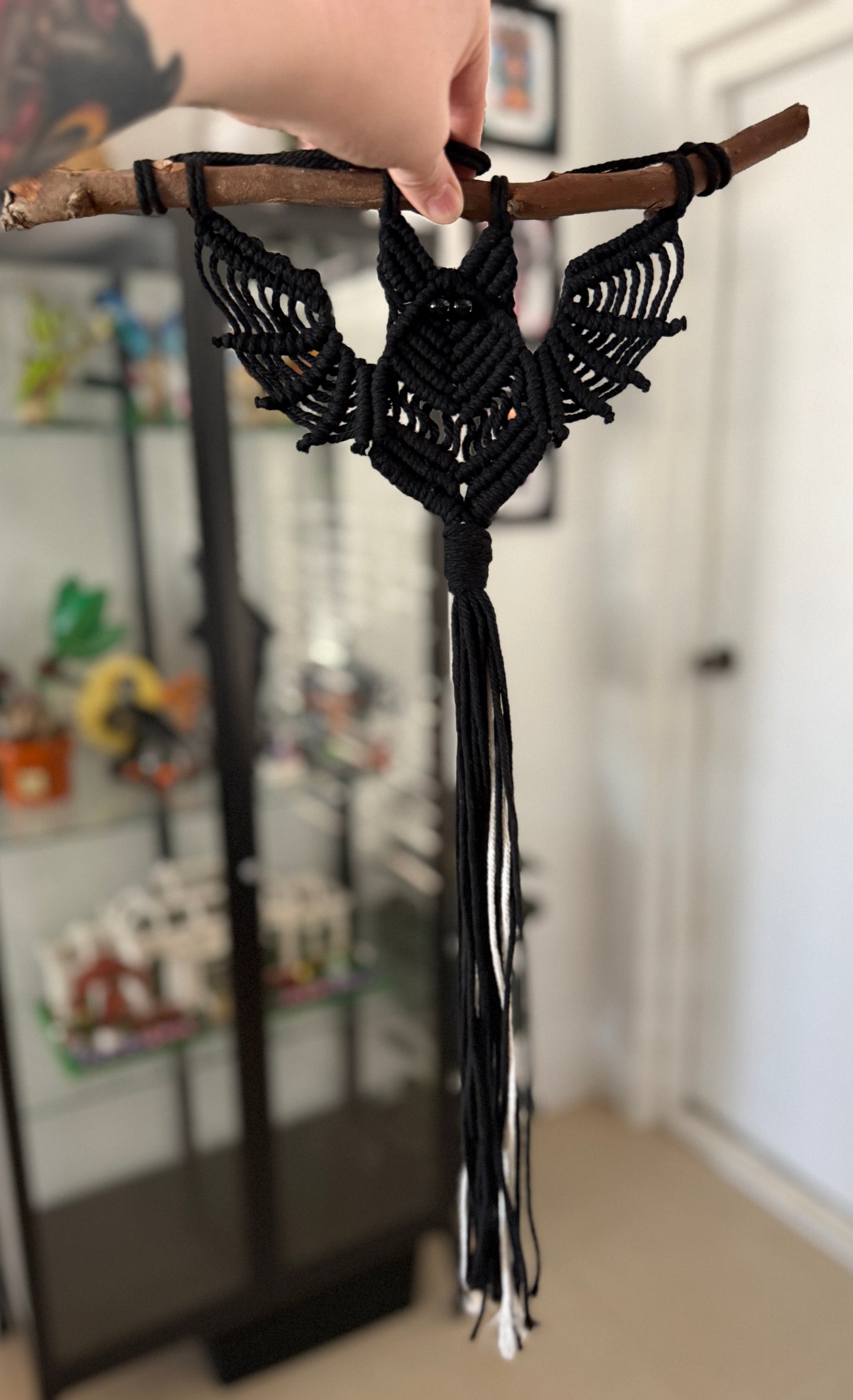 Small Bat Macrame Hanging Decor