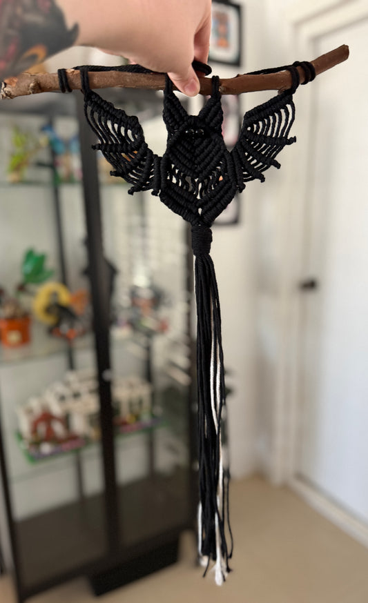 Small Bat Macrame Hanging Decor