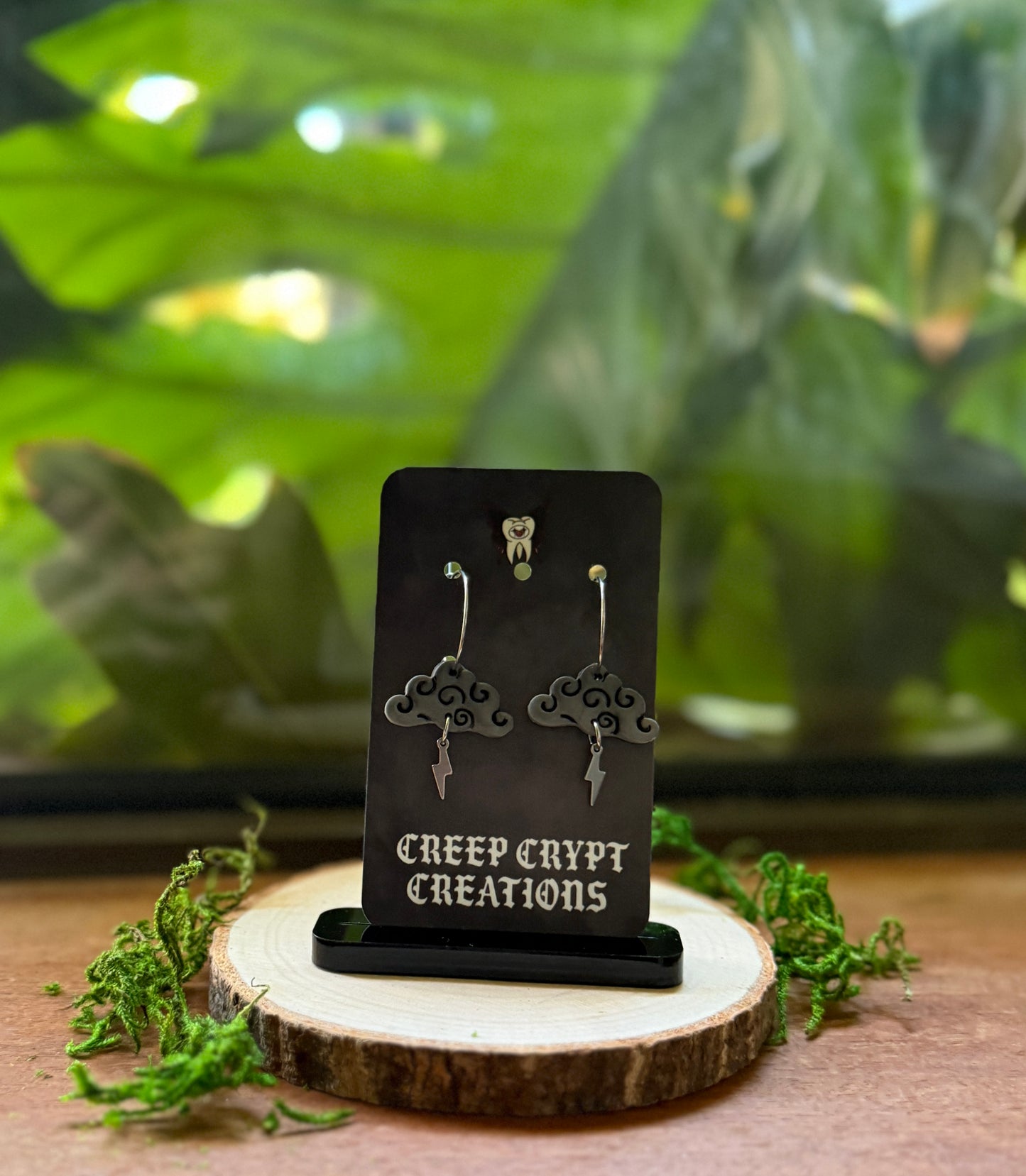 Storm Cloud Hoop Earrings