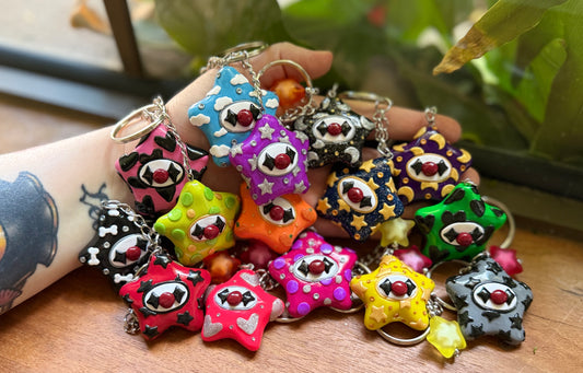 Clown Star Keychains