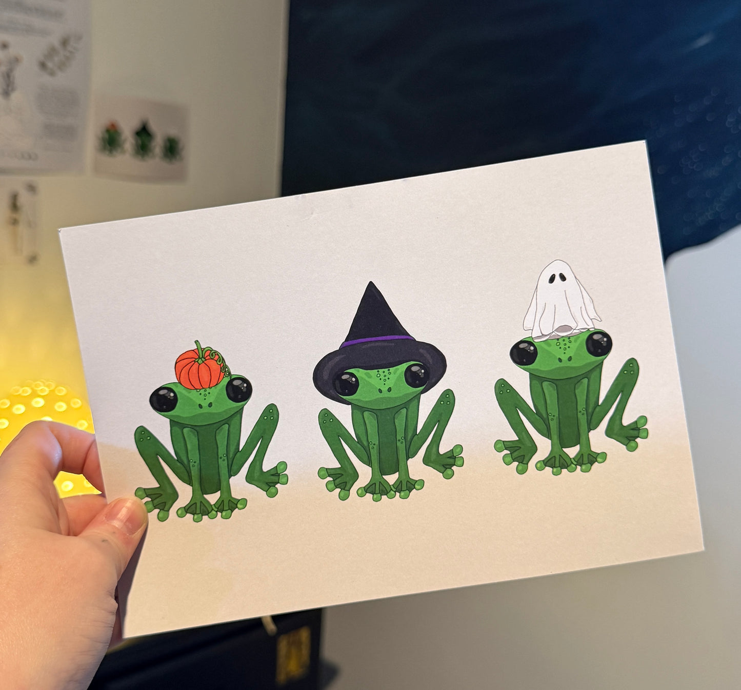 Spooky Frogs Art Print