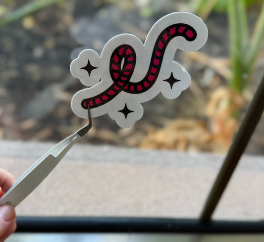 Wormy Sticker