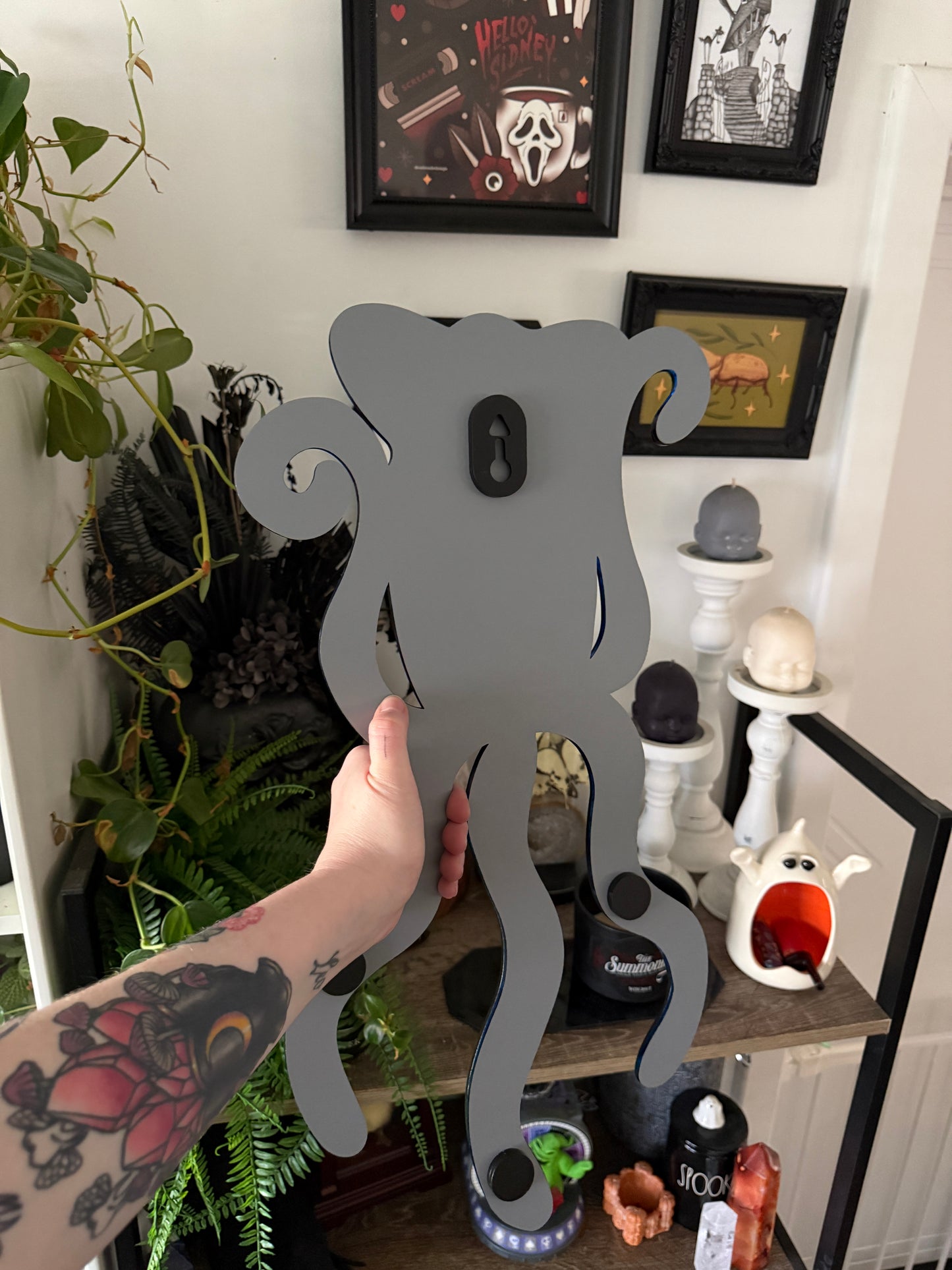 Mirror Cat Squid Wall Hanging