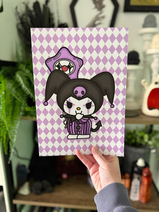 Clown Kuromi Art Print
