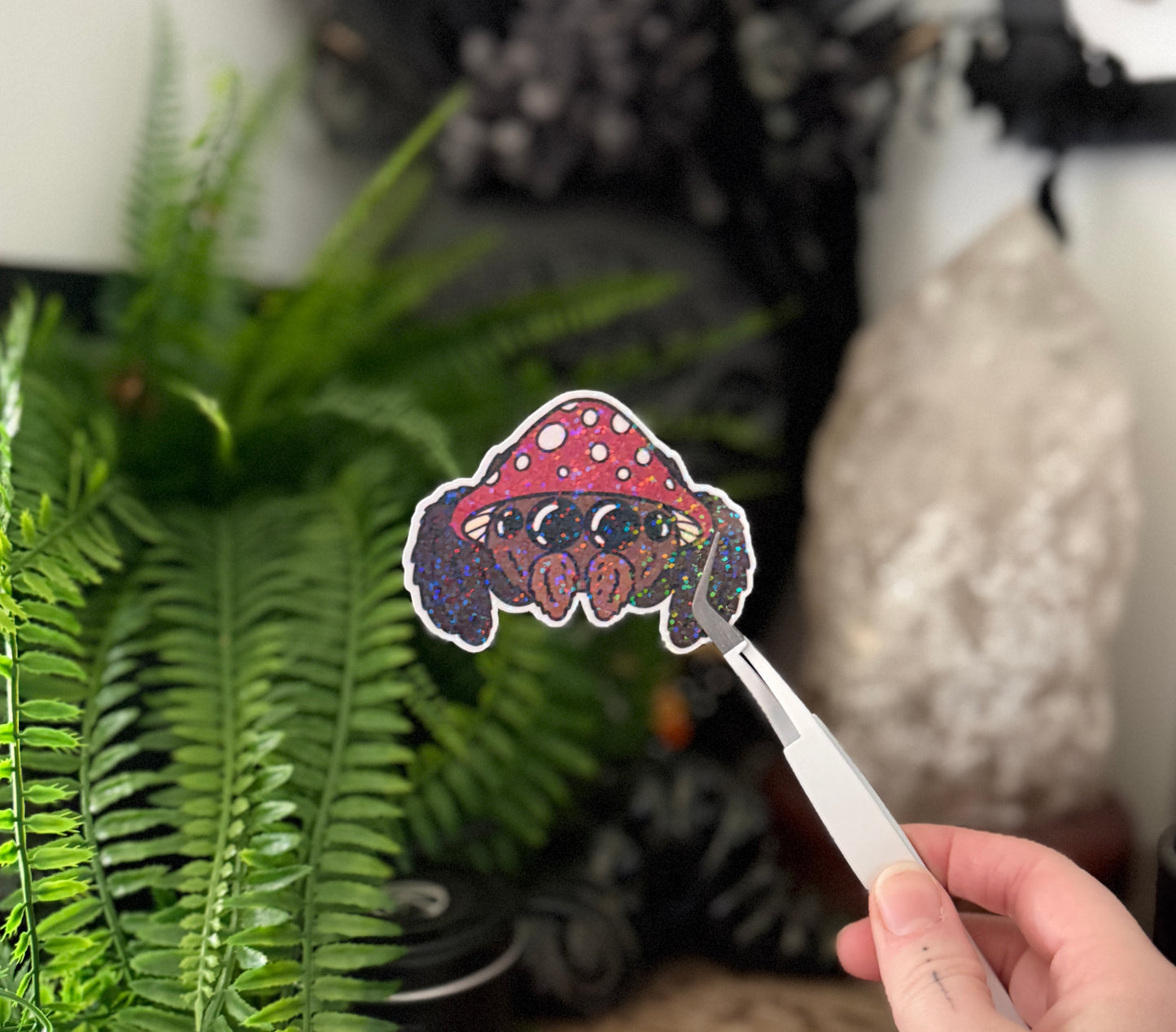 Mushroom Jumping Spider Sticker